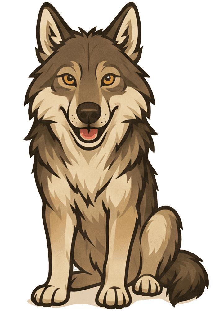 Lumo the wolf mascot